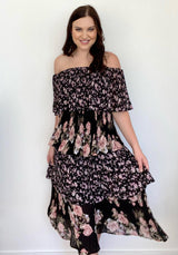 Vacation Dress - Black Floral - First Design