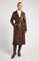 Quinn Longline Coat - Espresso