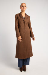 Dash Suede Coat - Chocolate