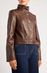 Kat Leather Jacket - Chocolate