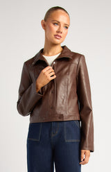 Kat Leather Jacket - Chocolate