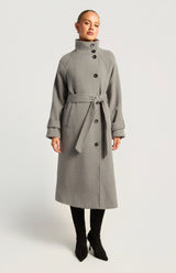 Kenneth Faux Wool Coat - Grey
