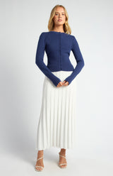 Rubi Knit Top - Navy