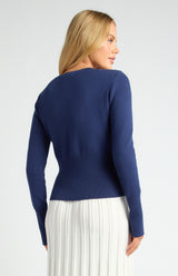Rubi Knit Top - Navy