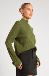 Fresley Knit Top - Olive
