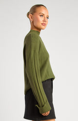 Fresley Knit Top - Olive
