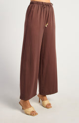 Natallia Textured Pants - Expresso