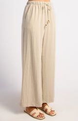 Natalia Textured Pants - Stone