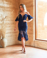 Riana Midi Dress - Navy - First Design