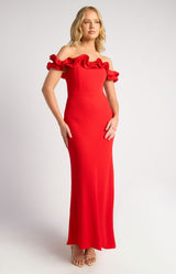 Ophelia Maxi Dress  - Red