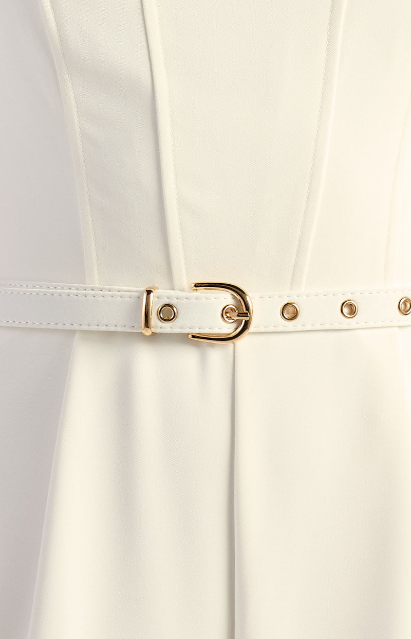 Pisces Halter Neckline Jumpsuit - White