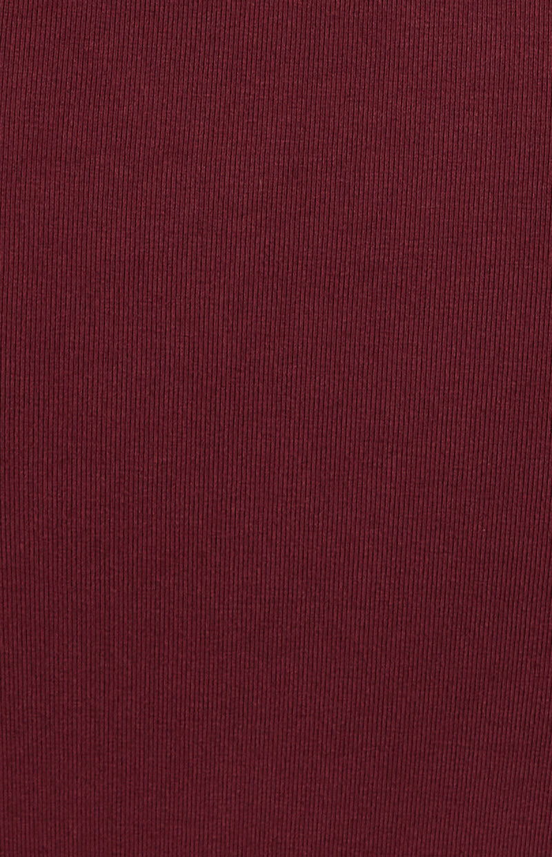 Long Sleeve Midi Dress - Merlot