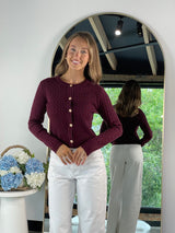 Jade Knit Top - Merlot