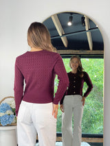 Jade Knit Top - Merlot