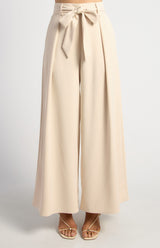 Zayla Wide Leg Pant  - Beige