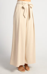 Zayla Wide Leg Pant  - Beige