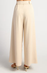 Zayla Wide Leg Pant  - Beige