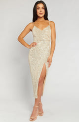 Amarni Sequin Dress- Champagne - First Design