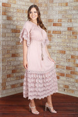 Anna Maxi Dress - Dusty Pink - First Design