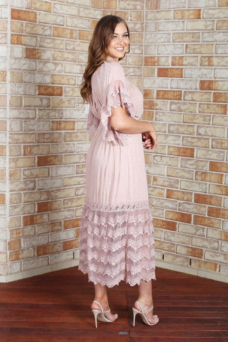 Anna Maxi Dress - Dusty Pink - First Design