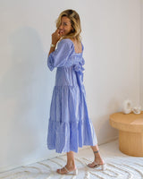 April Maxi Dress - Blue Gingham - First Design