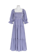 April Maxi Dress - Blue Gingham - First Design