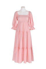 April Maxi Dress - Pink Gingham - First Design