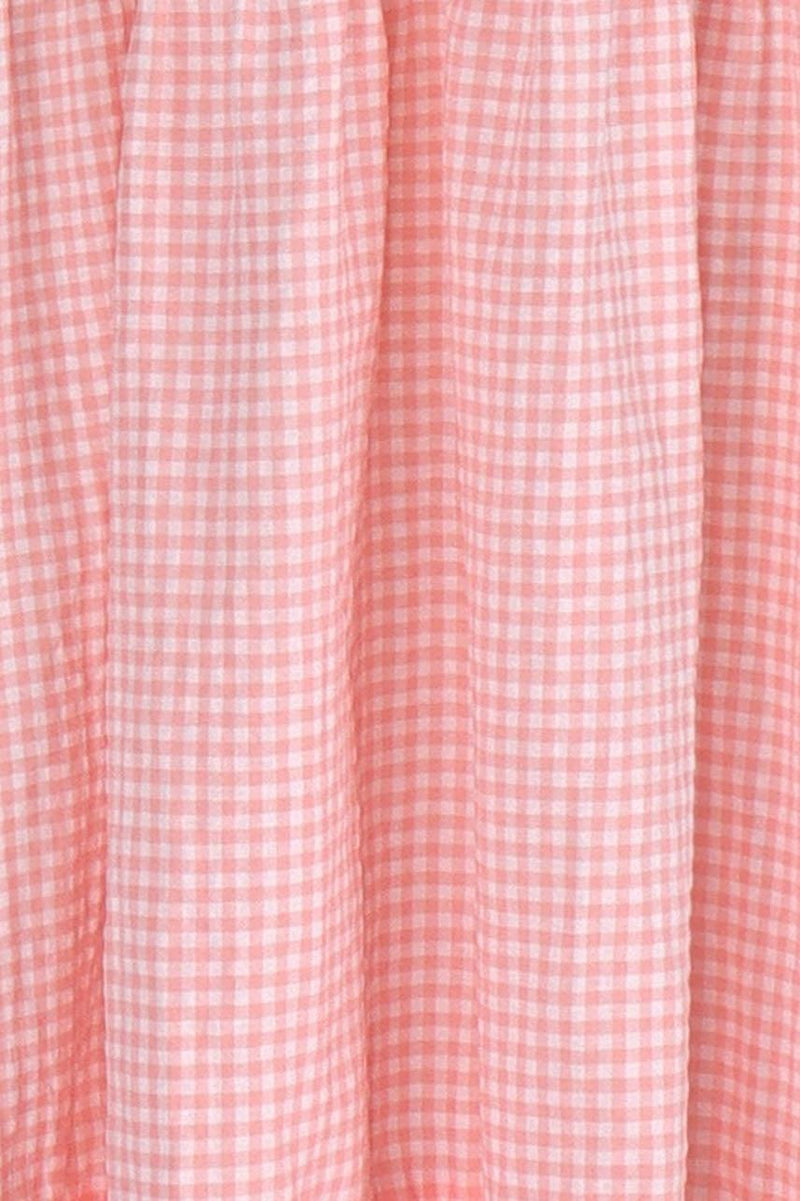 April Maxi Dress - Pink Gingham - First Design