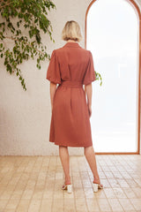 Calista Dress - Rust - First Design