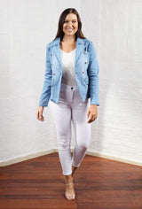 Cathia Demin Jacket - Mid Blue - First Design