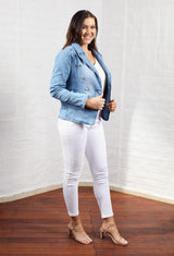 Cathia Demin Jacket - Mid Blue - First Design