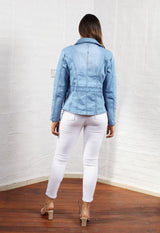 Cathia Demin Jacket - Mid Blue - First Design