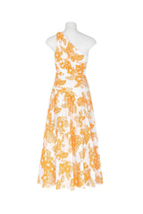 Jayla One Shoulder Dress - Orange Floral - First Design