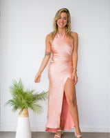 Laila Satin Dress - Desert Rose - First Design