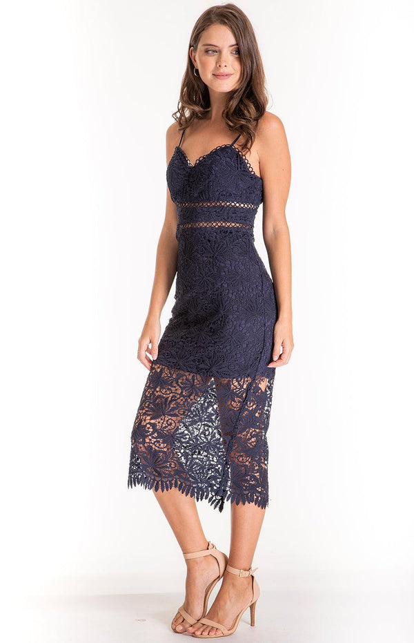 Olivia Lace Dress - Navy - First Design