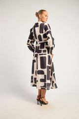 Frances Linen Shirt Dress - Black