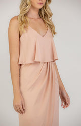 Pipa pleated Dress - Blush - First Design