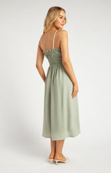 Florida Bow Midi Dress - Sage