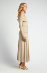 Off Shoulder Maxi Dress - Oat