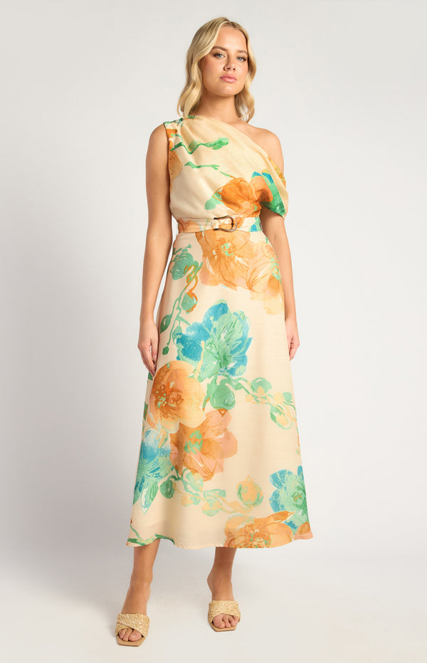 May Midi Dress -TangerineBlue