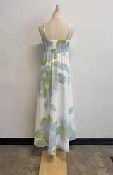 Hampton Floral Maxi Dress - Blue Green