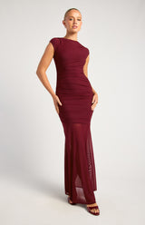 Josie Midi Dress -Merlot