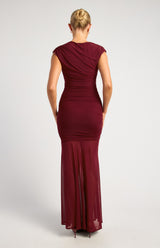 Josie Midi Dress -Merlot
