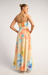 Ariel Floral Maxi Dress - Blue