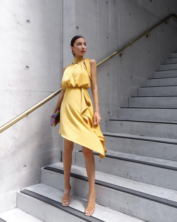 Sienna Dress - Mustard - First Design