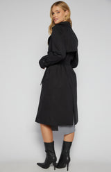 Asher  Trench Coat- Black