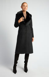 Lane Fur Collar Jacket - Black