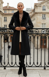 Lane Fur Collar Jacket - Black