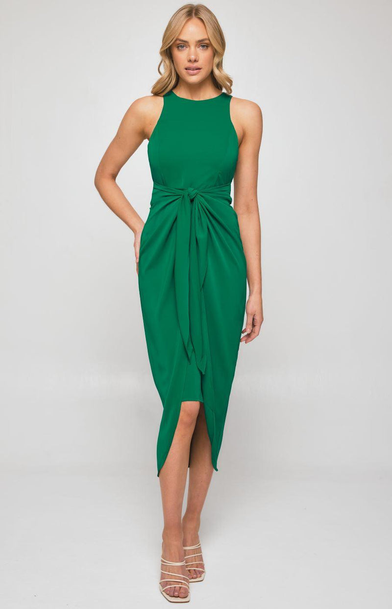 Stania Midi Dress - Green - First Design