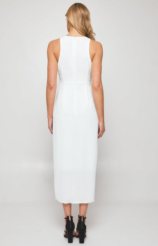 Stania Midi Dress - White - First Design